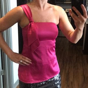 Pink one shoulder top